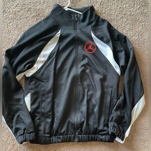 Jordan Windbreaker Black with White and Red Accents